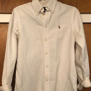White Custom Fit Ralph Lauren Button Down